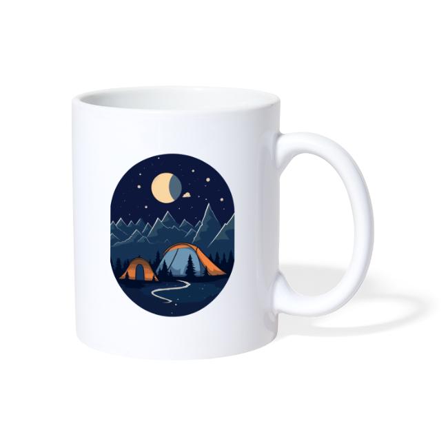 tasse-zeige-deine-liebe-zur-natur-mit-diesem-modernen-camping-design-ein-einfaches-zelt-vor-einem-dunkelblauen-hintergrund