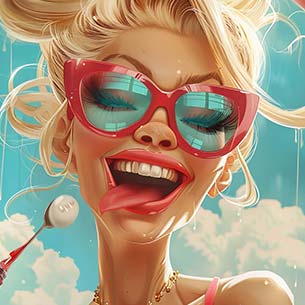 personalisierte Karikaturen im Comic Stil