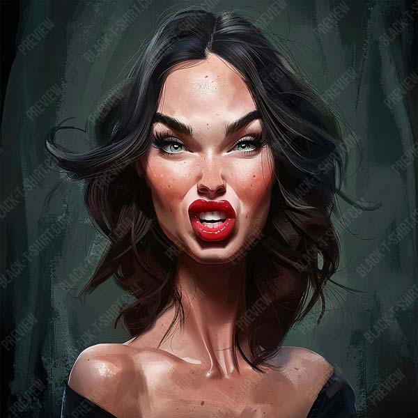 Karikatur von Megan Fox