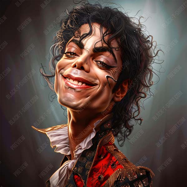 Karikatur von Michael Jackson