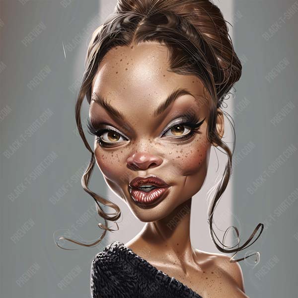 Karikatur von Tyra Banks