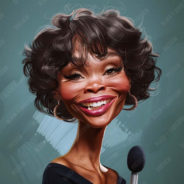 Karikatur von Whitney Houston