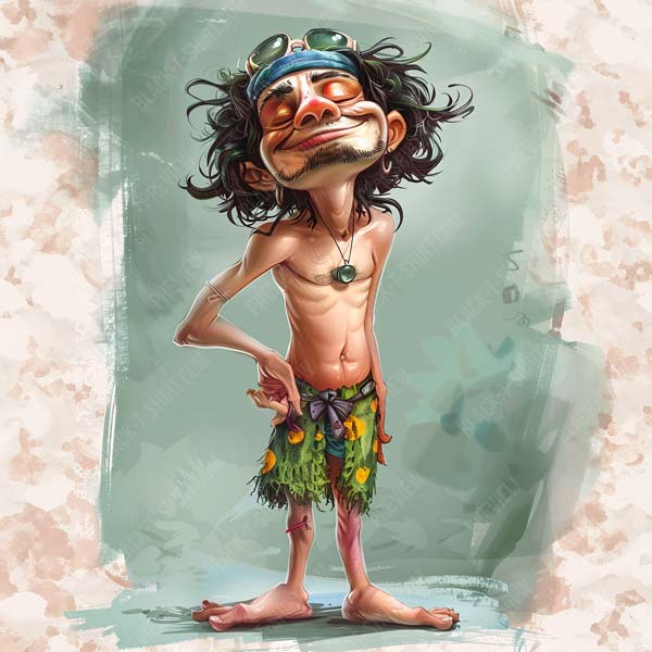 Funny Caricature of an Italian Man