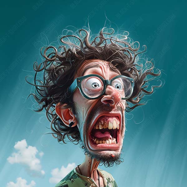 Caricature Mad Scientist