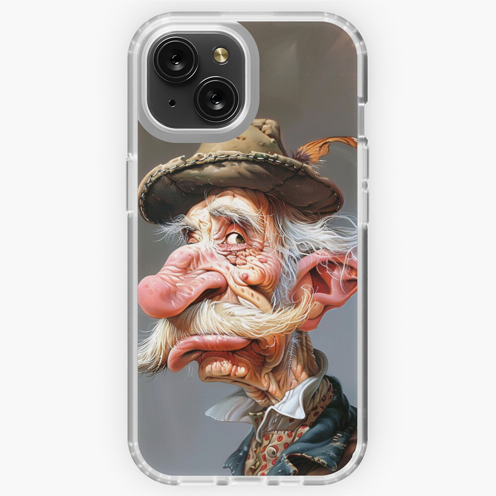 old-man-caricature-phone-case