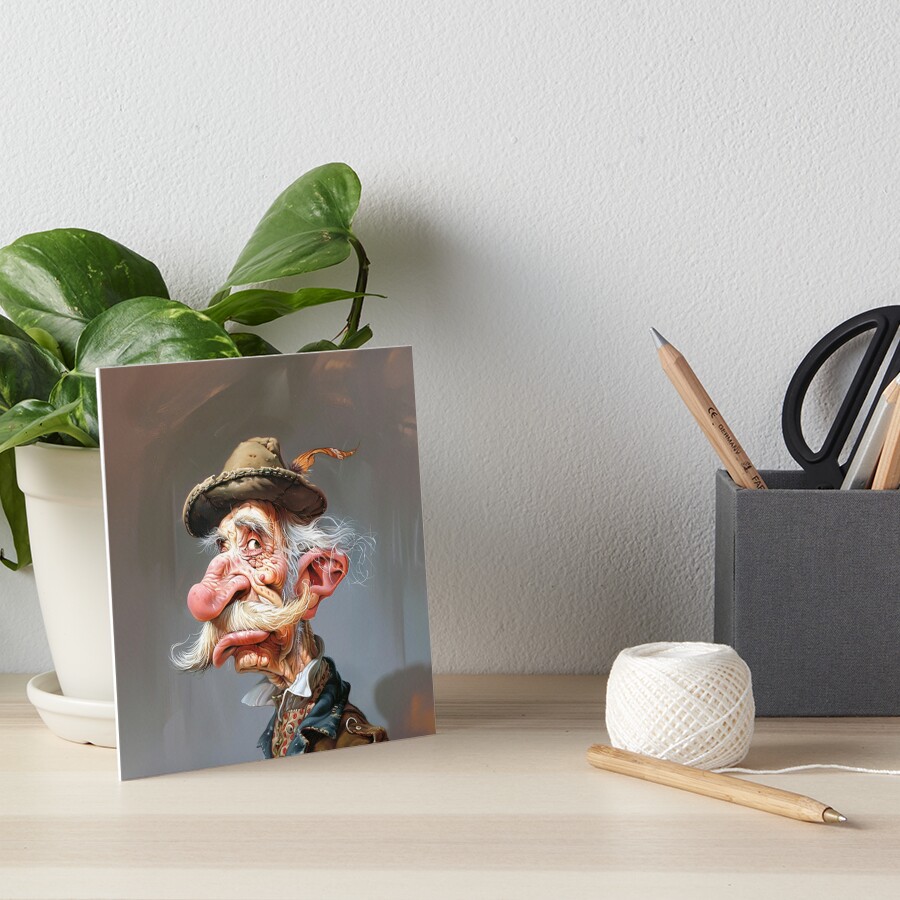 old-man-caricature-wood-print