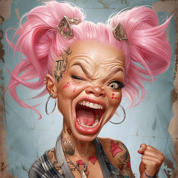 Karikatur von Pink
