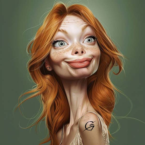 Hollywoods Stars Caricature Emma Laird