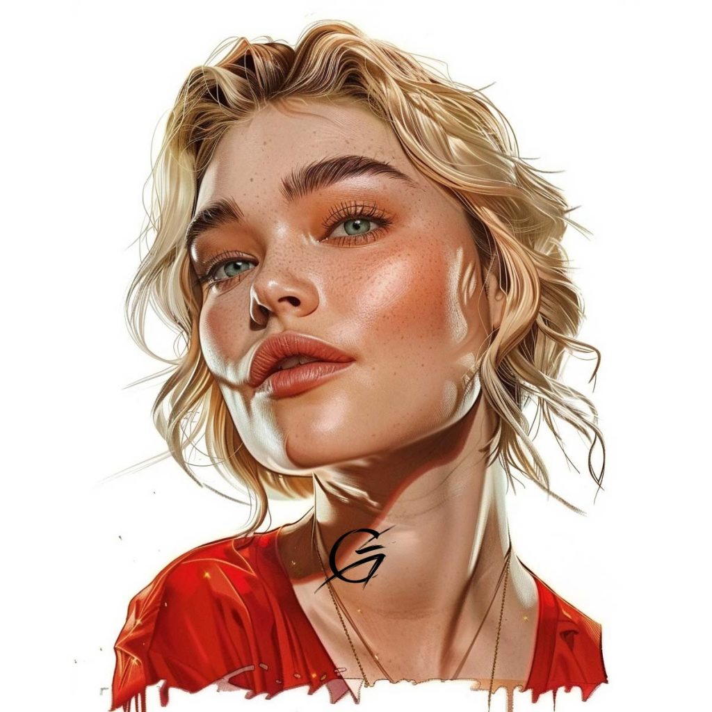 caricature Florence Pugh