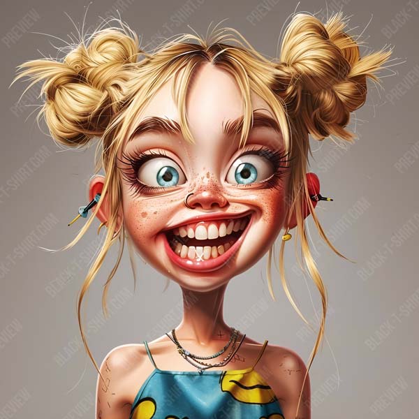 Karikatur von Miley Cyrus