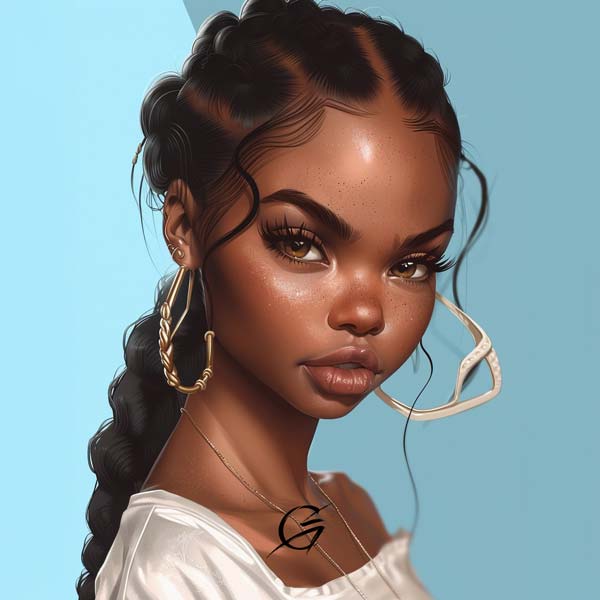 Hollywoods Stars caricature Ryan Destiny