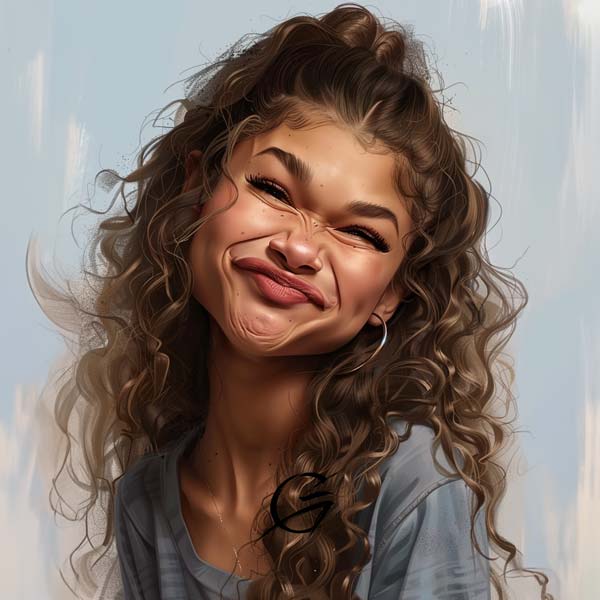 caricature Zendaya