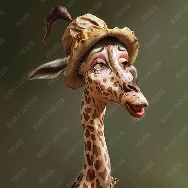 karikatur-elegante-giraffe
