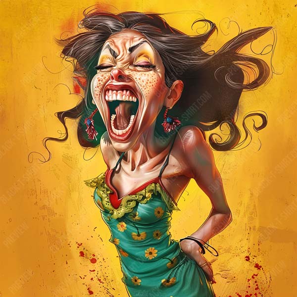 Karikatur Lachende Lotti