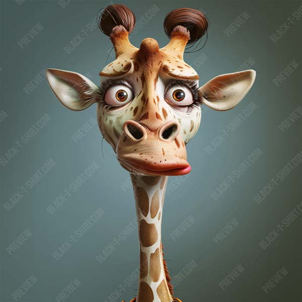 Karikatur Perplexe Giraffe