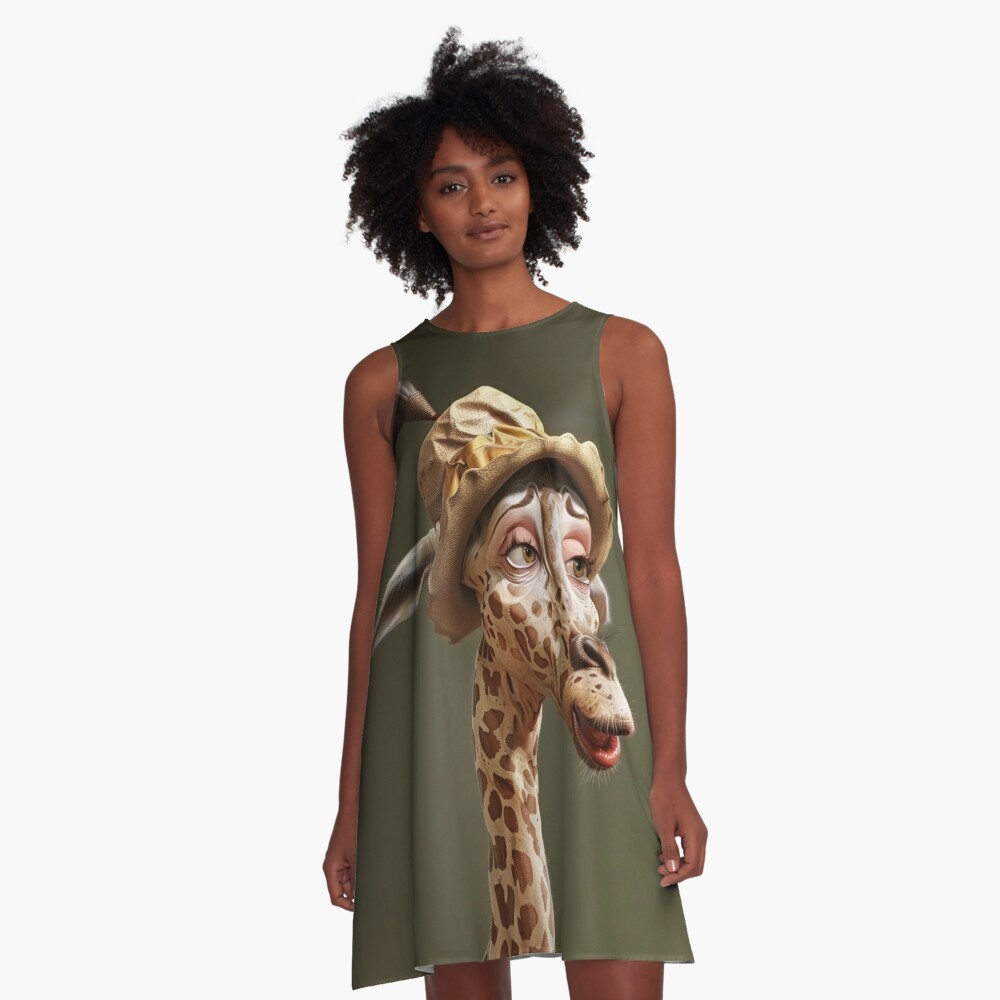 Caricature elegant giraffe