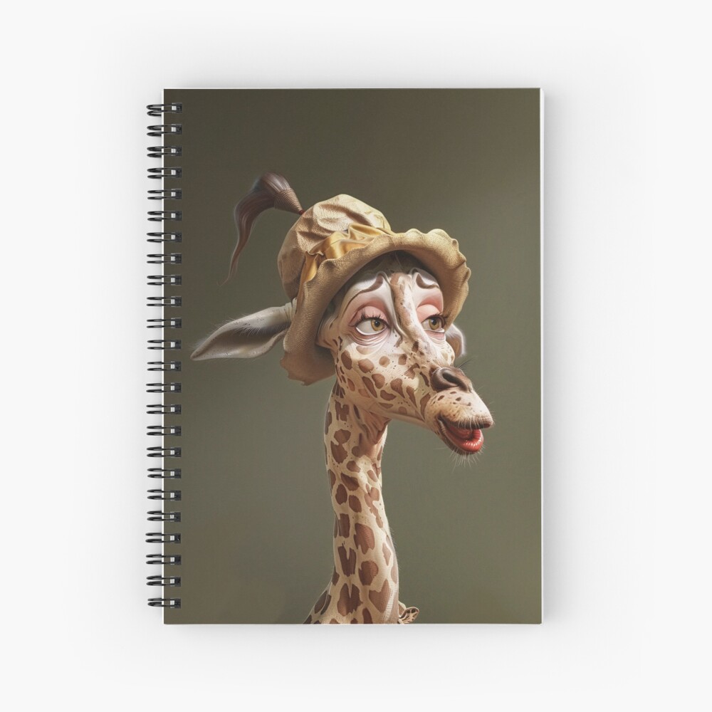 Caricature elegant giraffe 
